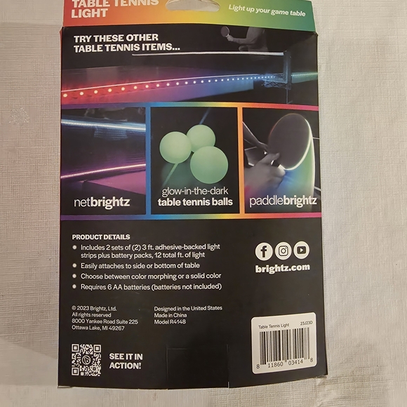 Table Tennis Light with Color Select - Picture 2 of 4